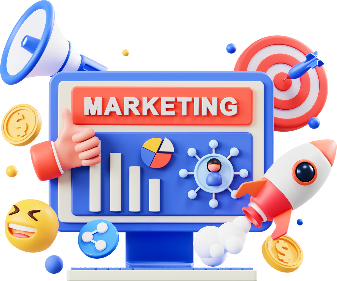 user data analytics 3d illustration