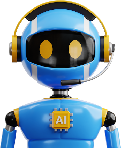 3D Artificial Intelligence Robot Assistent Illustration